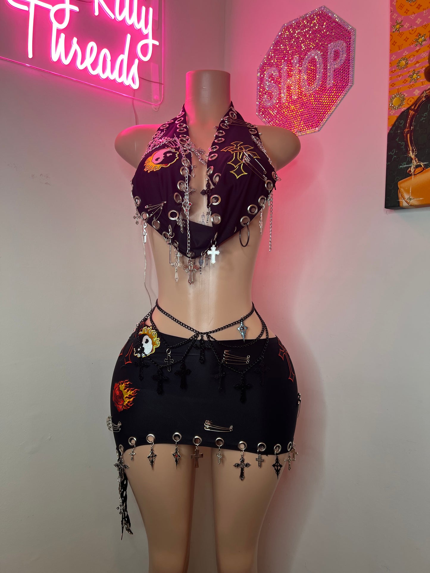 Saintly Sins skirt set 2.0 (Made to Order)