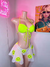 Load image into Gallery viewer, Neon Smiley Face Ruffle Set

