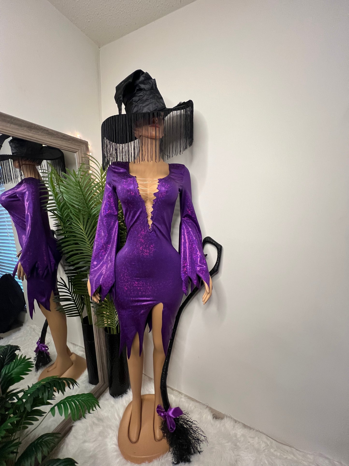 Witch bxtch - broom and hat included (Ready to Ship)