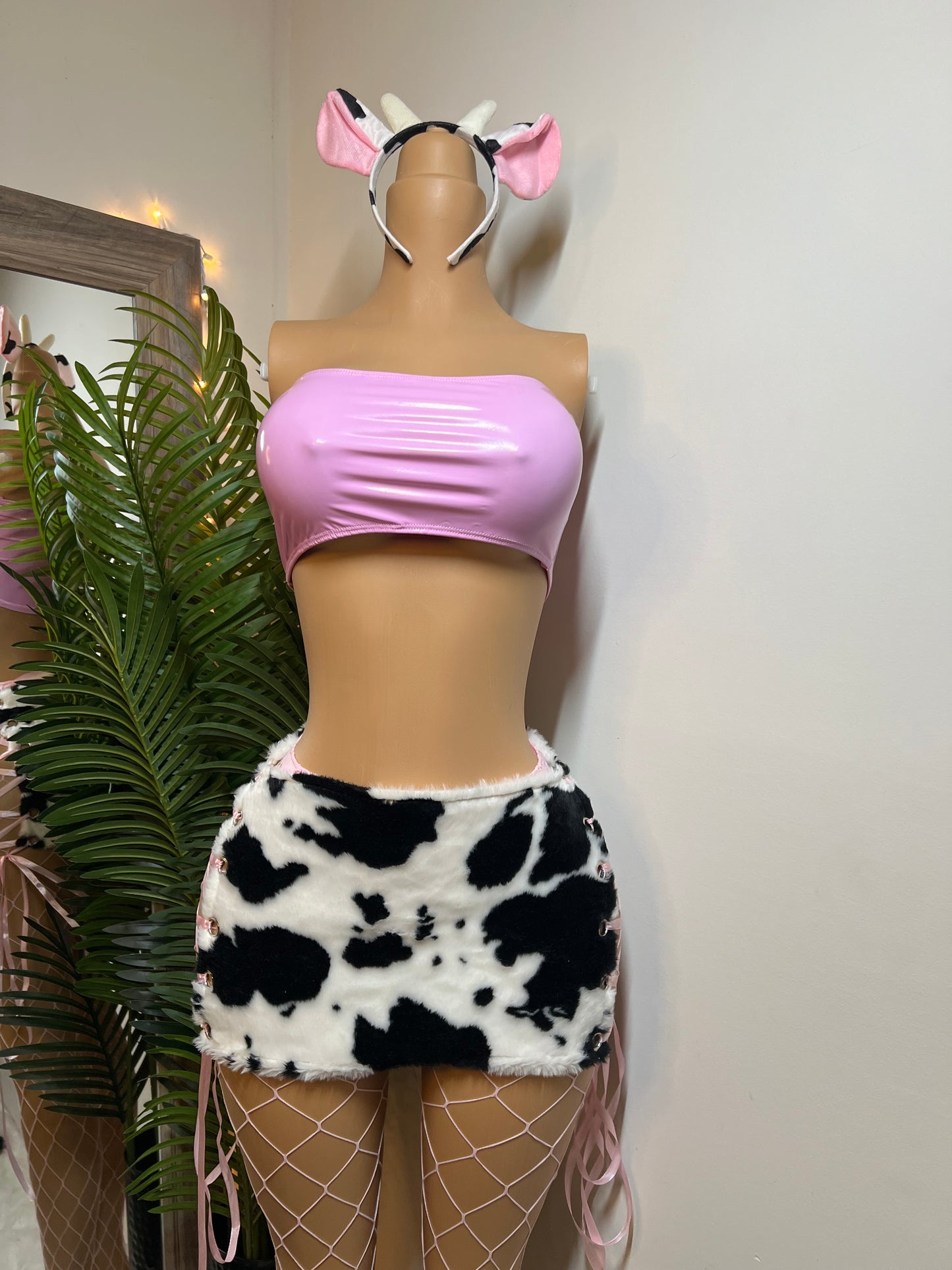 Moo Baddie - ears and fishnets included (Ready to Ship)