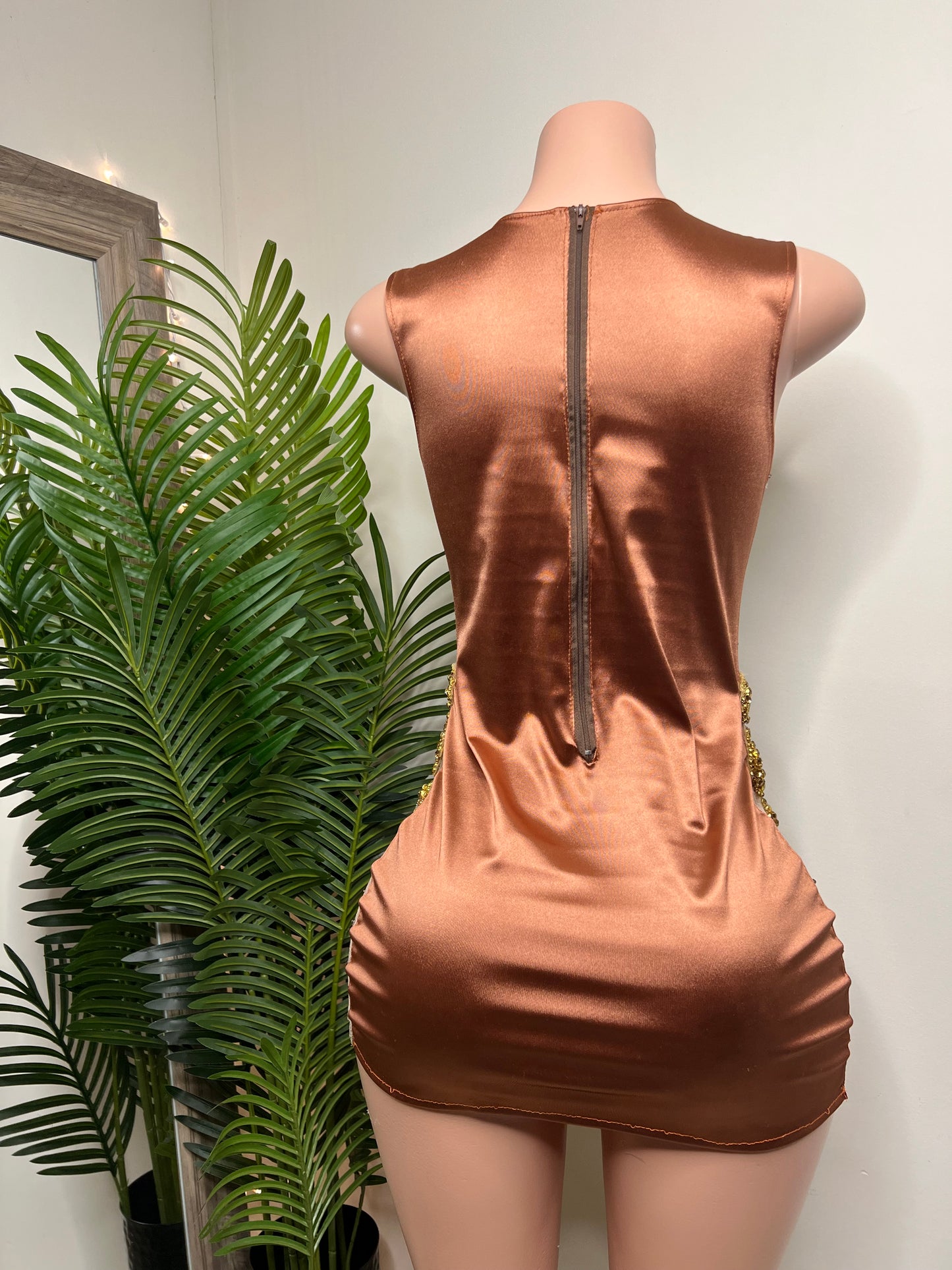 Bronze Goddess Dress (Ready to Ship)