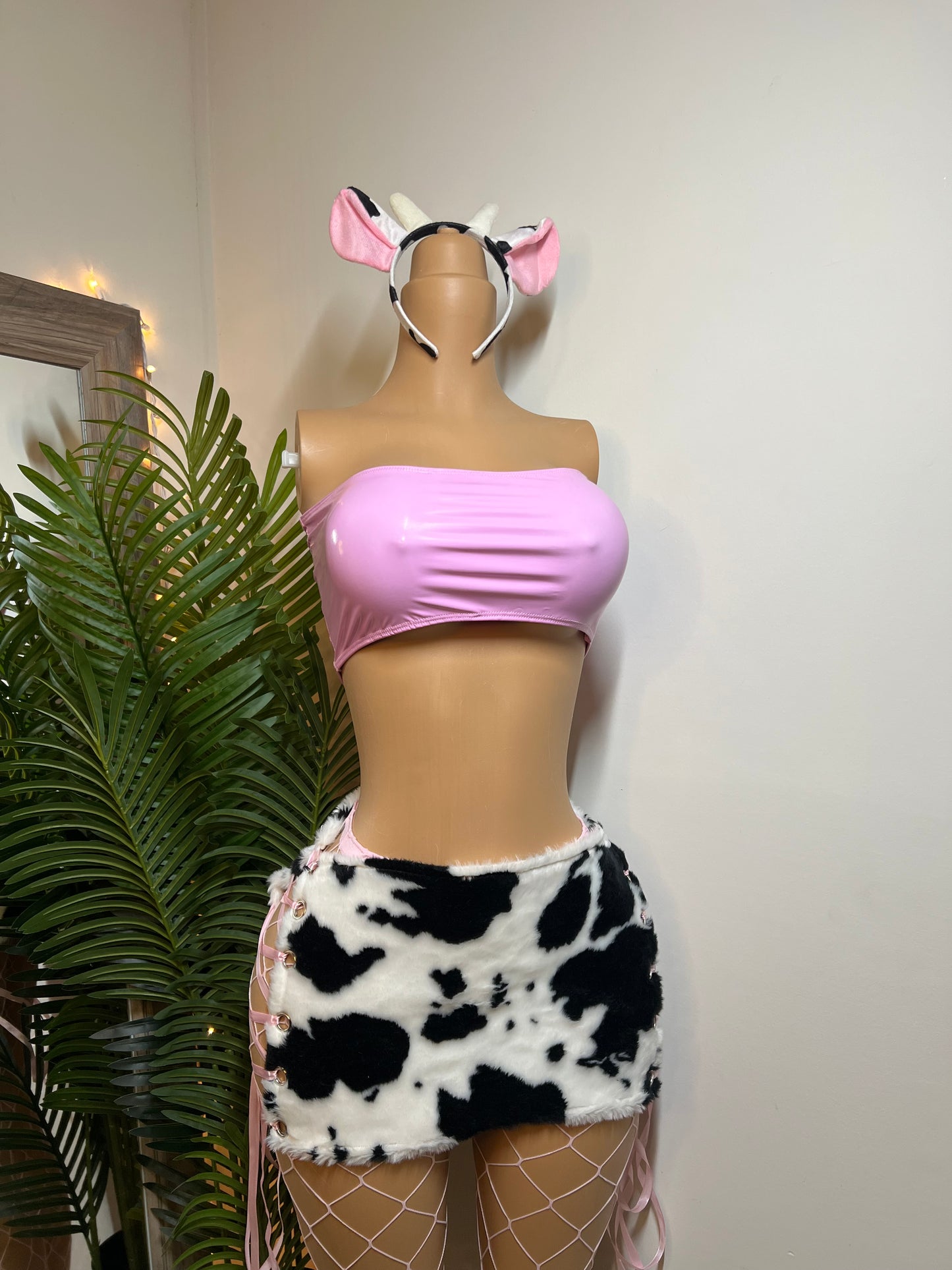 Moo Baddie - ears and fishnets included (Ready to Ship)