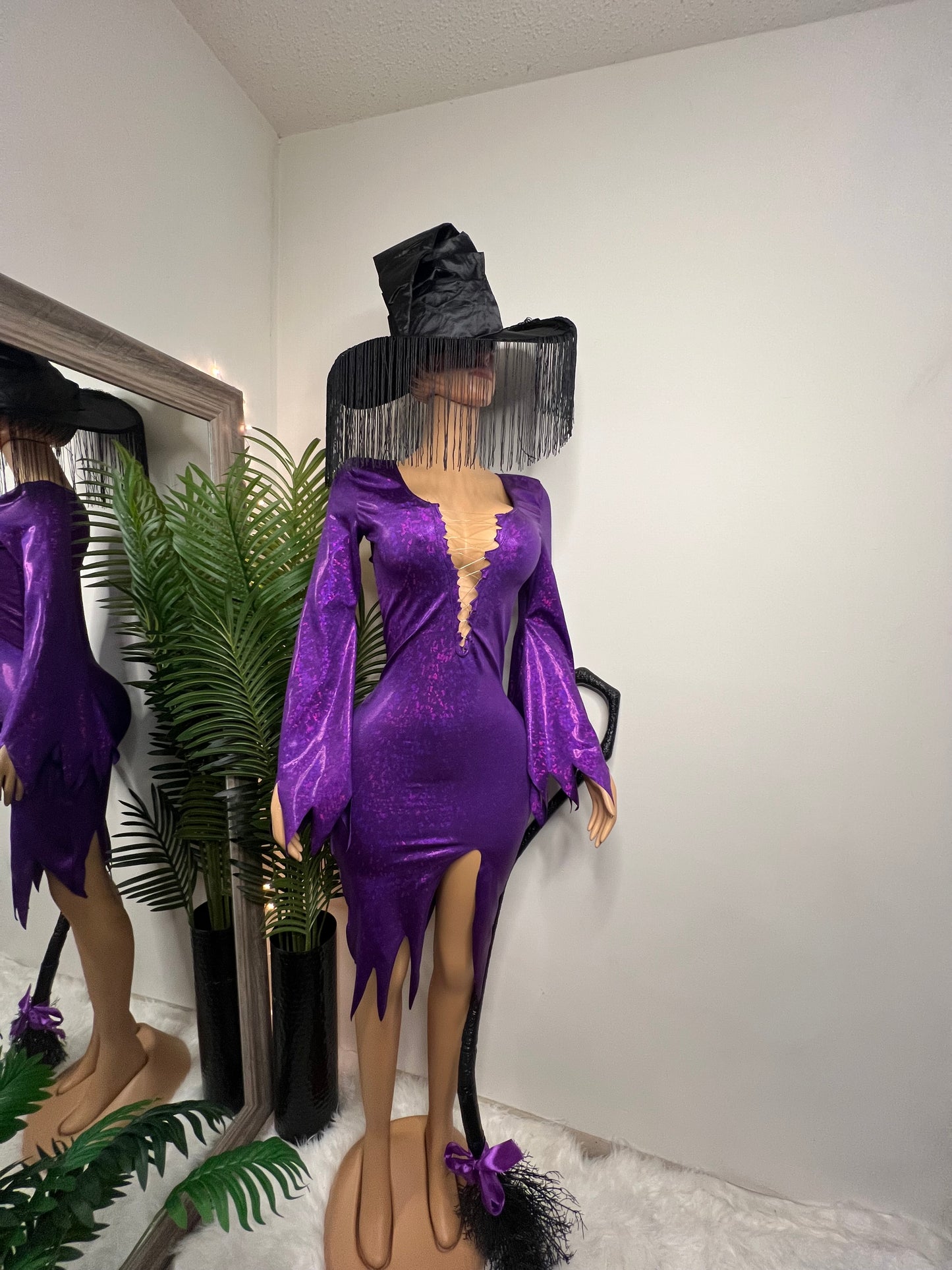 Witch bxtch - broom and hat included (Ready to Ship)