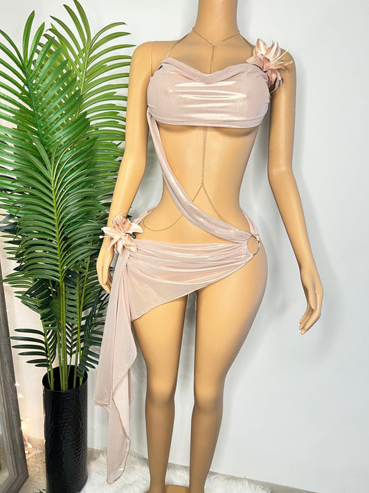 Golden Hour - body chain and matching thong included (Ready to Ship)