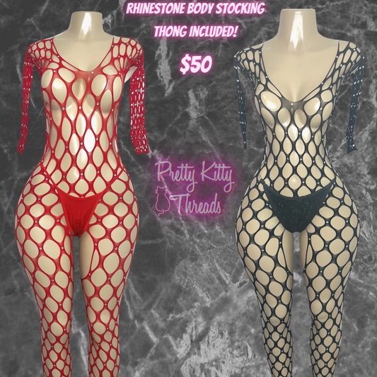 Rhinestone BodyStocking (Ready to Ship)