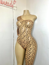 Load image into Gallery viewer, Leopard One Leg Bodystocking
