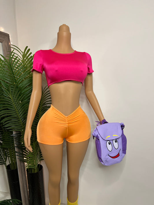 Explorer baddie - leg warmers and backpack included (Ready to Ship)