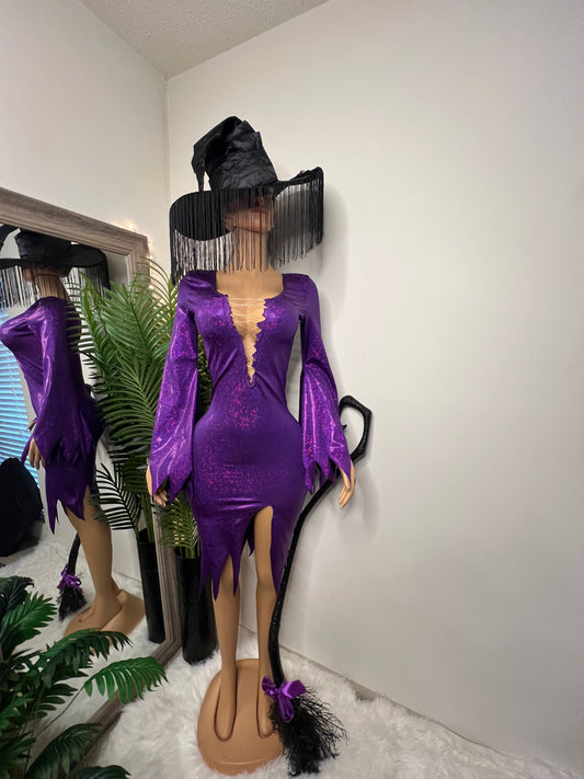 Witch bxtch - broom and hat included (Ready to Ship)