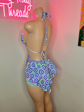 Load image into Gallery viewer, Blue Evil Eye Babydoll Dress 🧿 *includes matching thong*
