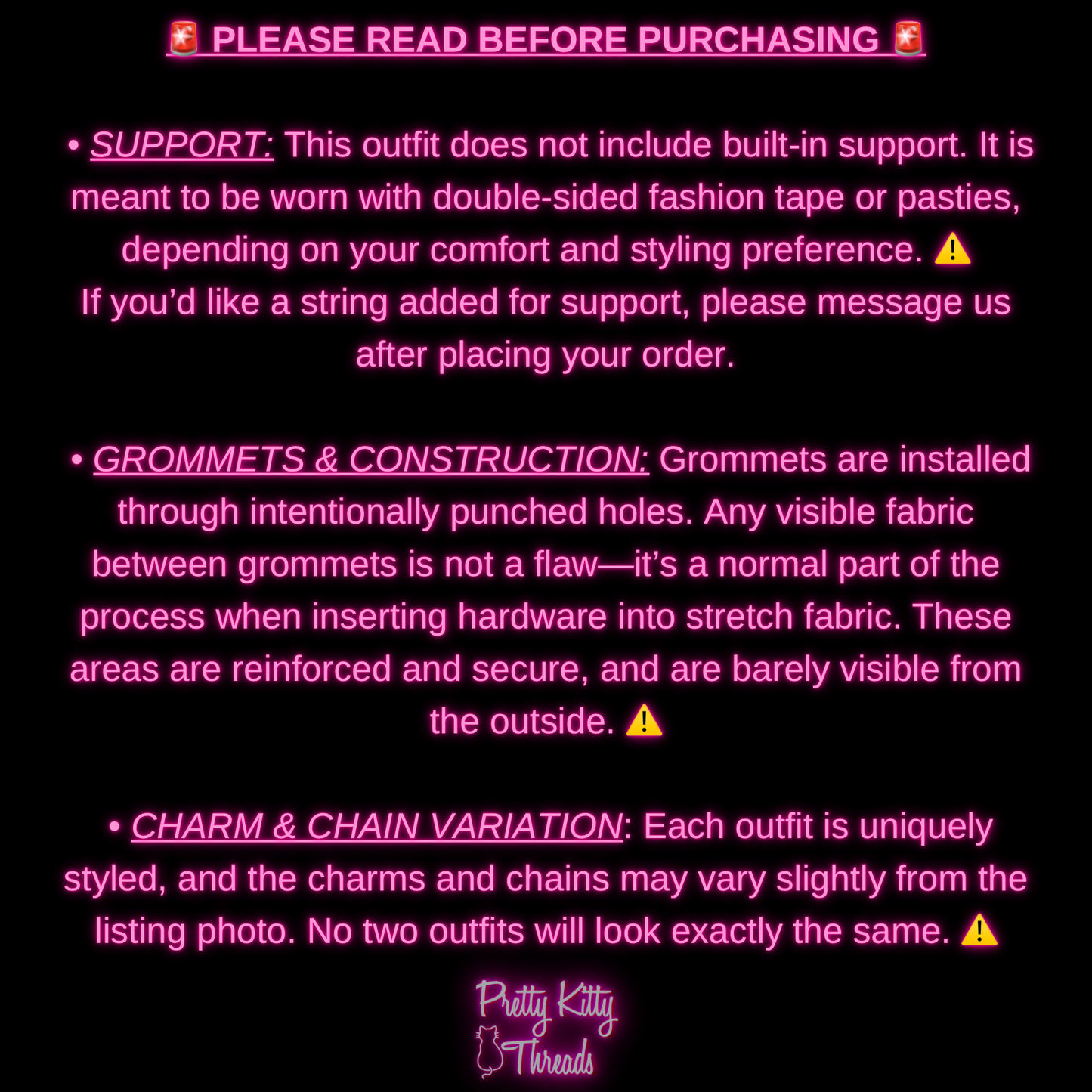 Black Saintly Sins Set (Made To Order) Ships in 4-5 Weeks