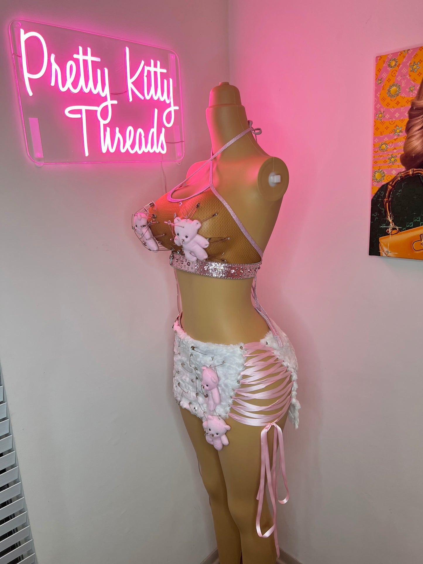 Y2K Fur Skirt Set (Made To Order) Ships in 4-5 Weeks