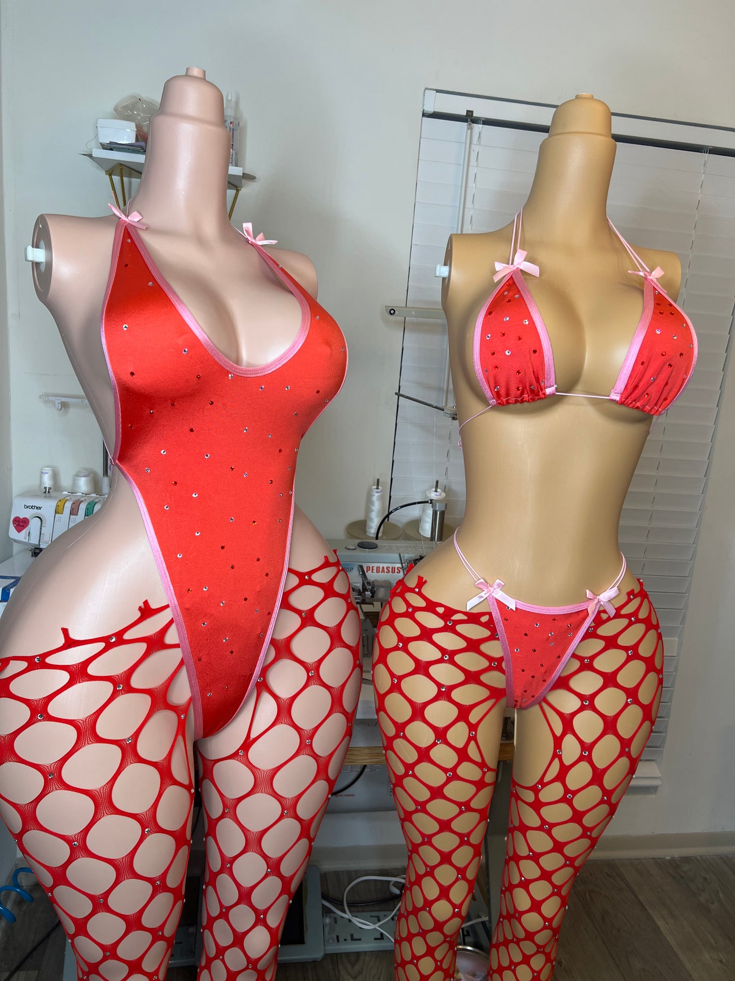 XOXO Sets-fishnets included (Ready To Ship)