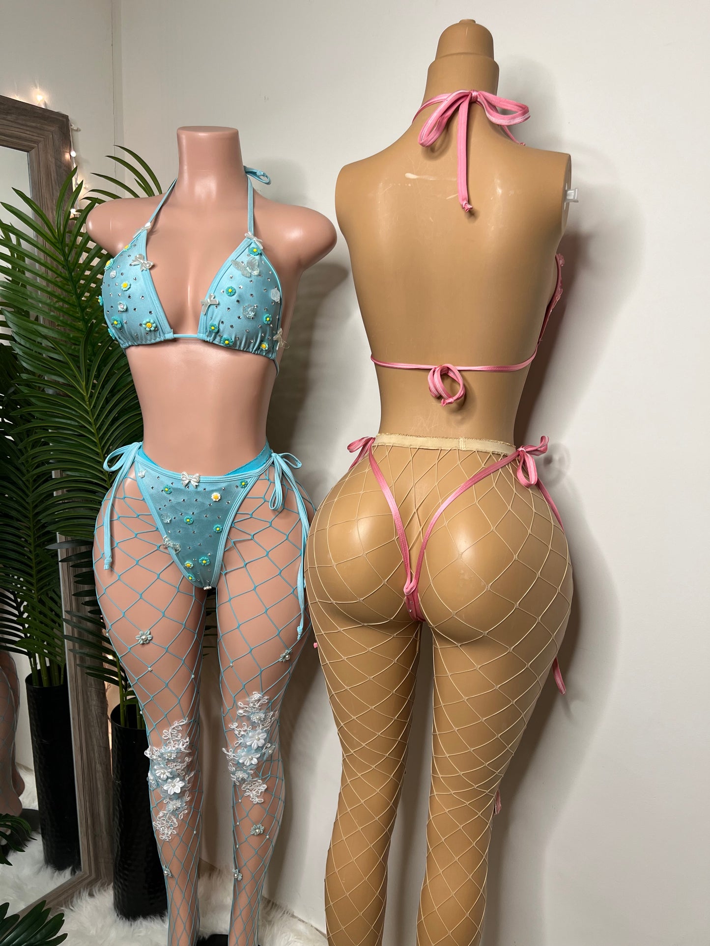 Pretty in Petals - fishnets included  (Ready to Ship)