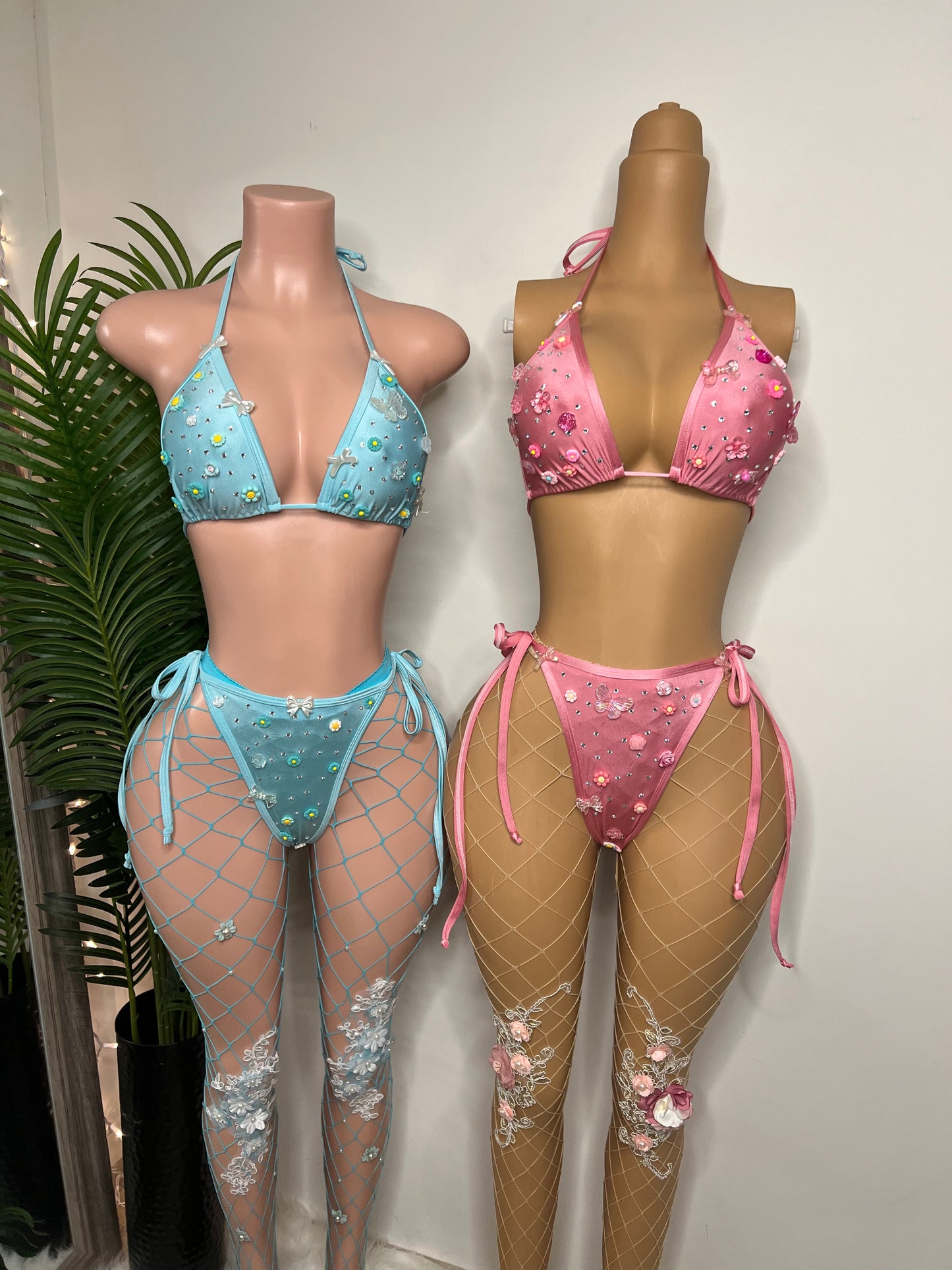 Pretty in Petals - fishnets included  (Ready to Ship)