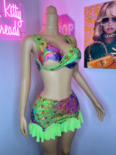 Load image into Gallery viewer, Rainbow peacock skirt set 🌈🦚
