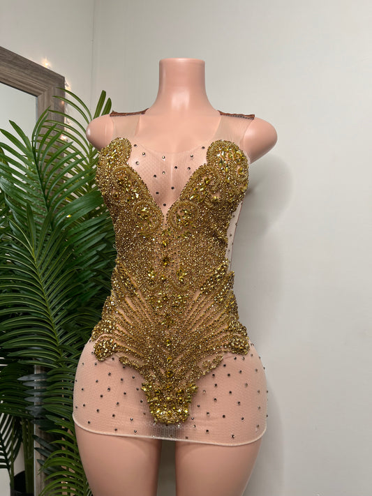 Bronze Goddess Dress (Ready to Ship)