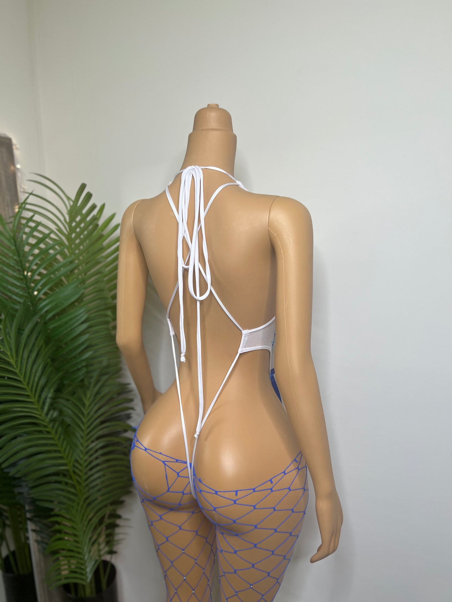 Protected One Piece - fishnets included (Ready to Ship)