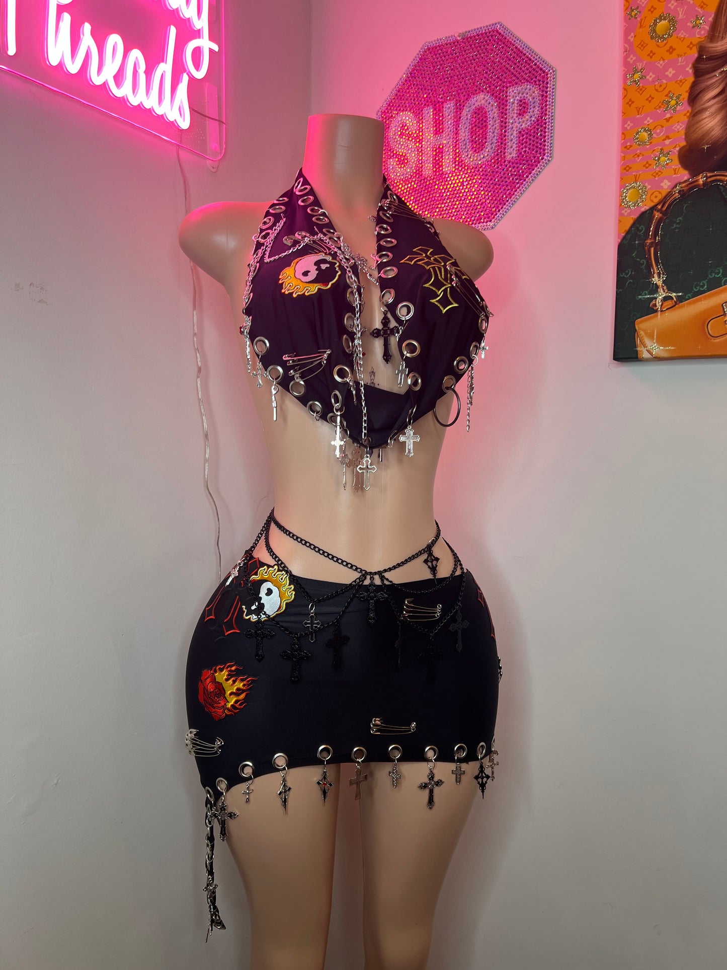 Saintly Sins skirt set 2.0 (Made to Order)