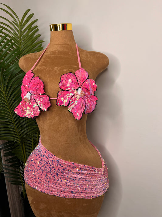 Pink Hibiscus Set (Ready To Ship)