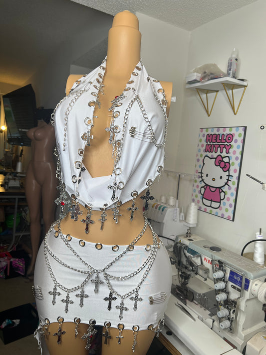 White Saintly Sins Set (Made To Order) Ships in 4-5 Weeks