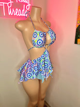 Load image into Gallery viewer, Blue Evil Eye Babydoll Dress 🧿 *includes matching thong*
