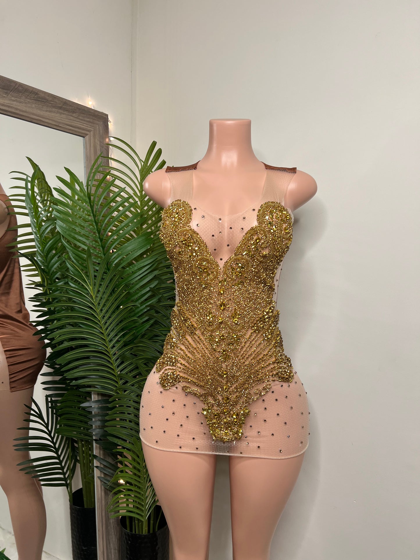 Bronze Goddess Dress (Ready to Ship)