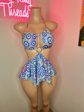 Load image into Gallery viewer, Blue Evil Eye Babydoll Dress 🧿 *includes matching thong*
