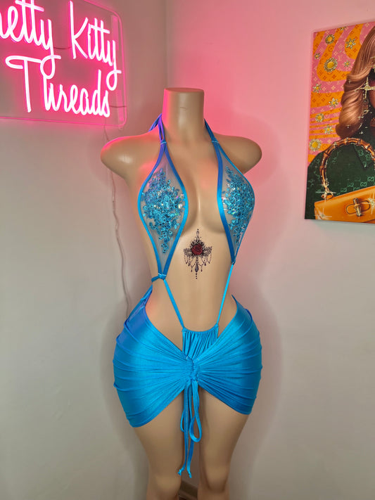 Aqua 🌊 skirt set (Made to Order)