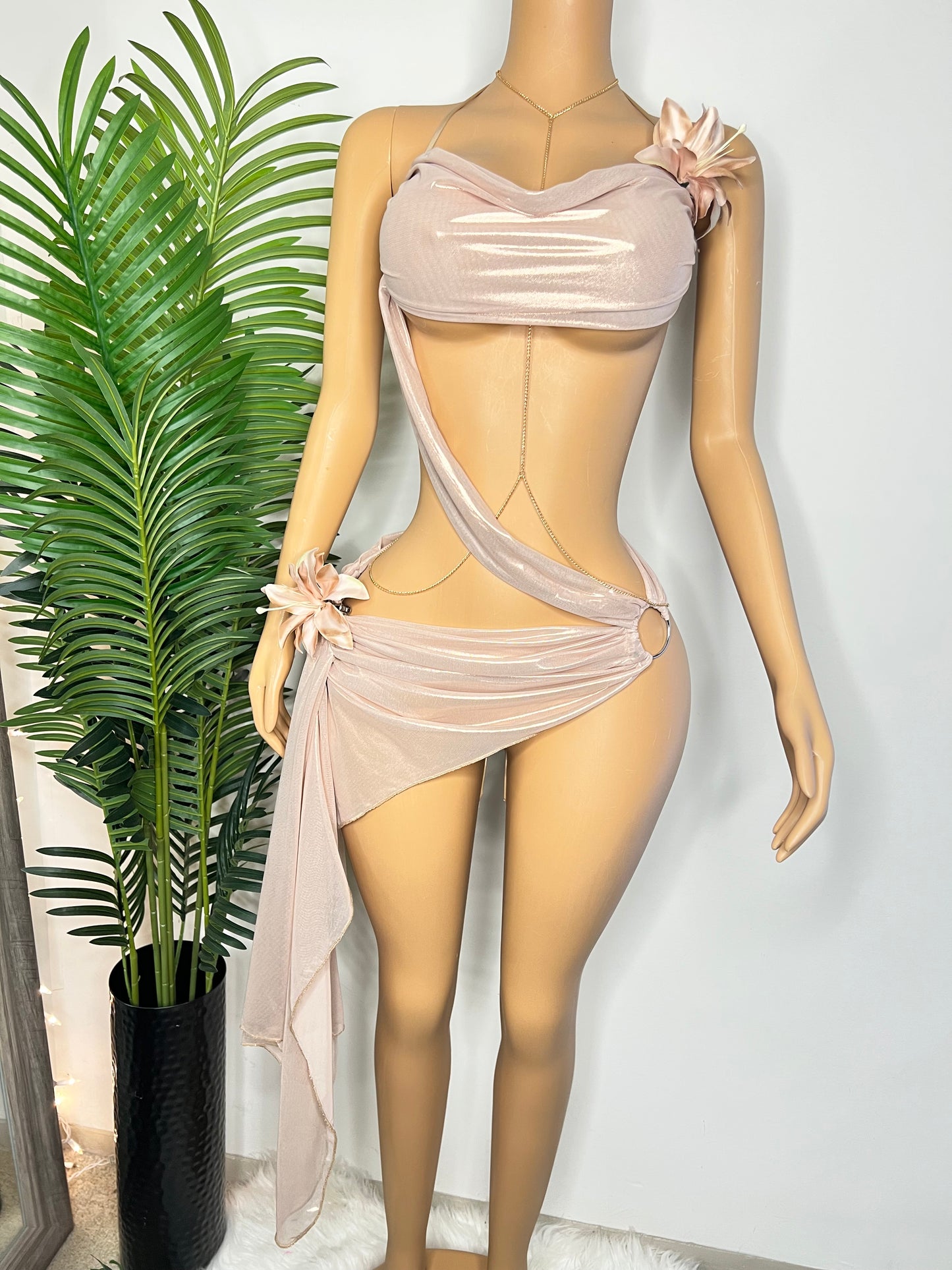 Golden Hour - body chain and matching thong included (Ready to Ship)