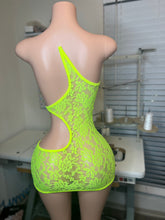 Load image into Gallery viewer, Neon Green Cut Out Dress 2.0
