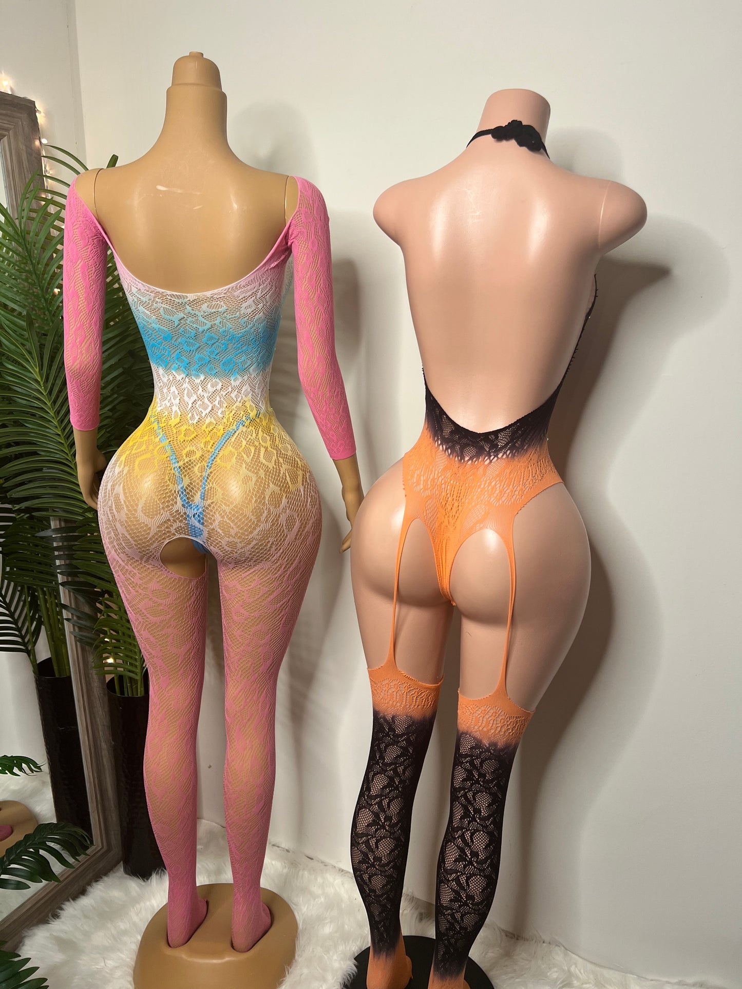 Fishnet Rhinestone Bodystockings (Ready to Ship)