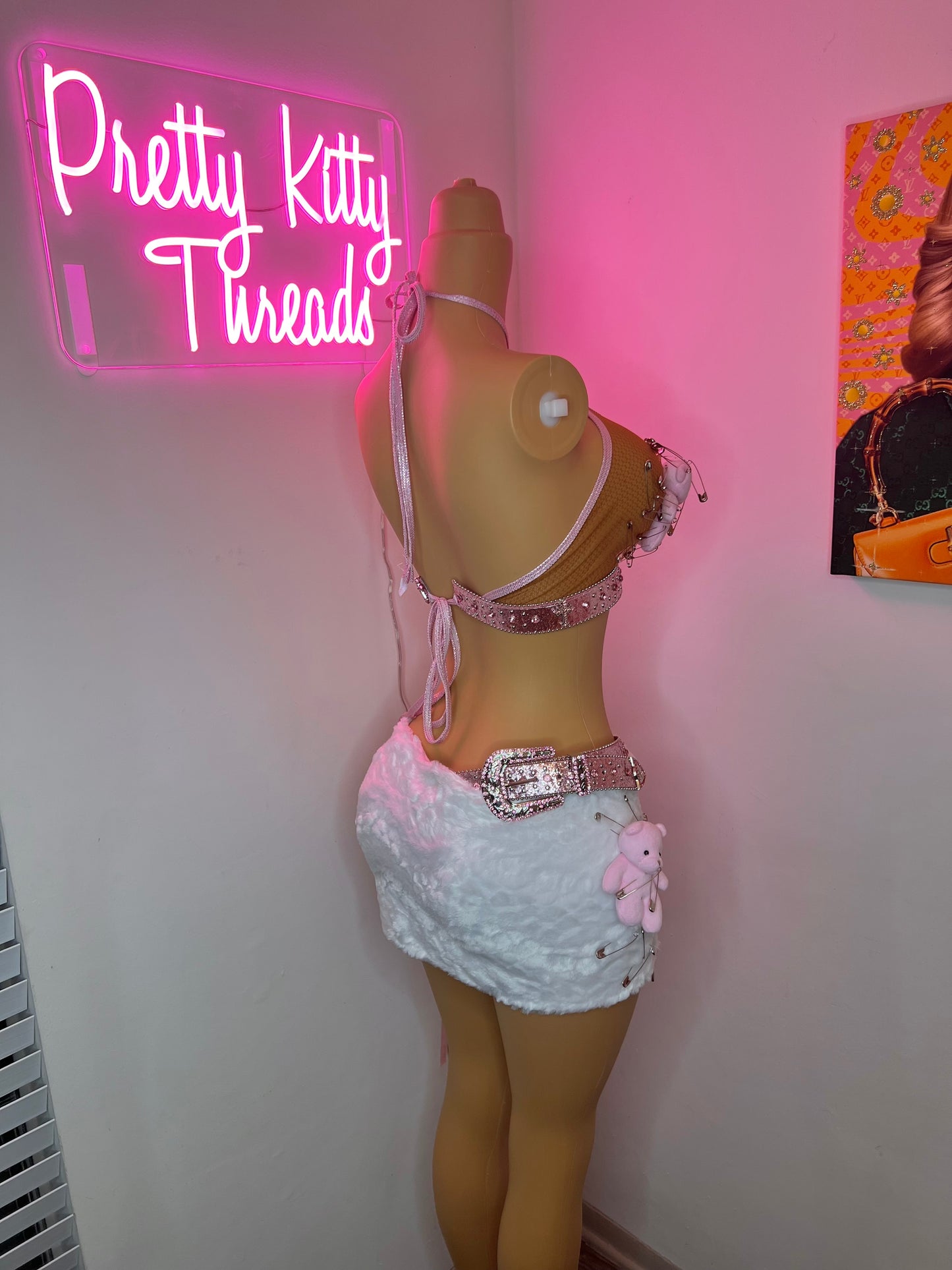 Y2K Fur Skirt Set (Made To Order) Ships in 4-5 Weeks