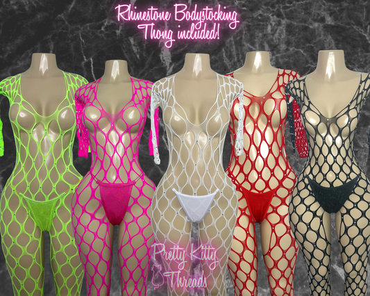 Rhinestone BodyStocking (Ready to Ship)