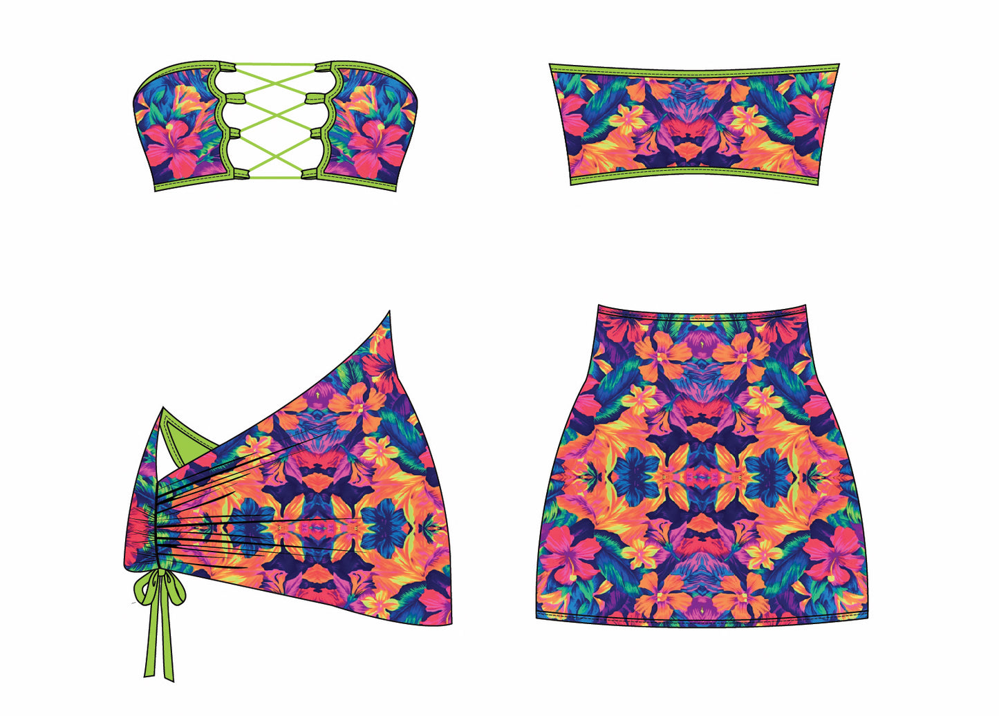 Tube Top and Skirt PDF Pattern